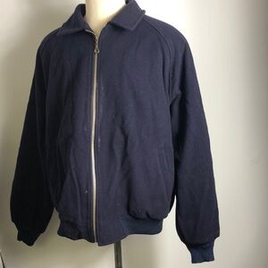 Vintage Men’s Wool Bomber Jacket Navy Blue by Pendleton